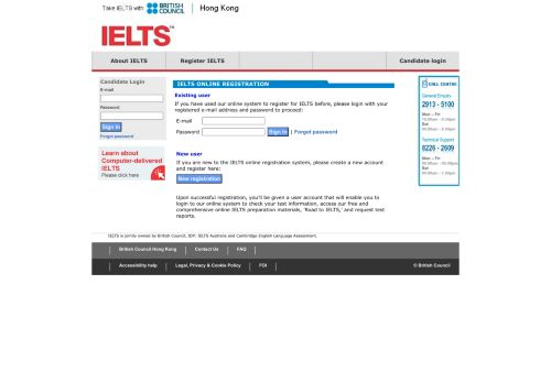 
                            2. IELTS Login - IELTS - British Council - Hong Kong