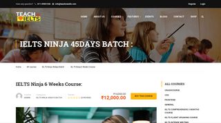 
                            10. IELTS Ninja 6 Weeks Course: – Teachmeielts.com