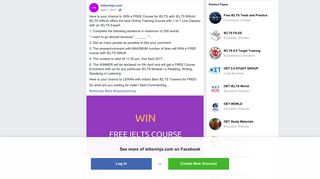 
                            4. ieltsninja.com - Here is your chance to WIN a FREE Course... | Facebook