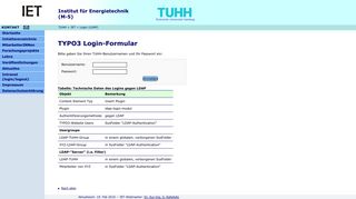 
                            12. IET > Login (LDAP) - TUHH