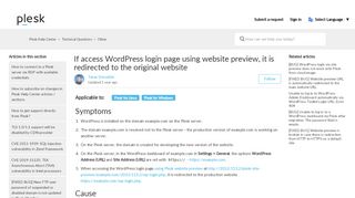
                            10. If access WordPress login page using website preview, it is redirected ...