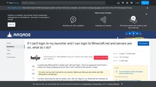 
                            2. If I can't login to my launcher and I can login to Minecraft.net ...