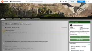 
                            8. If I uninstalled ESO do i lose my characters? : elderscrollsonline ...