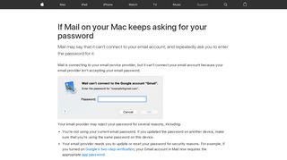 
                            5. If Mail on your Mac keeps asking for your password - Apple Support