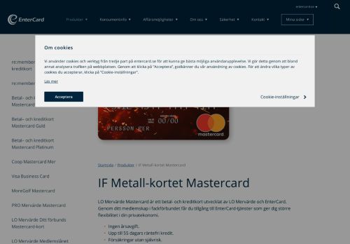 
                            2. IF Metall-kortet Mastercard - EnterCard