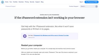 
                            12. If the 1Password extension isn't working in your browser