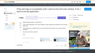 
                            3. If the user logs on successfully, then I want to show the main window, if ...