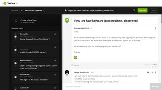 
                            11. If you are have keyboard login problems, please read - GeForce Forums