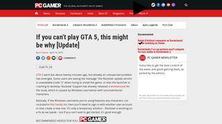 
                            12. If you can't play GTA 5, this might be why [Update] | PC Gamer