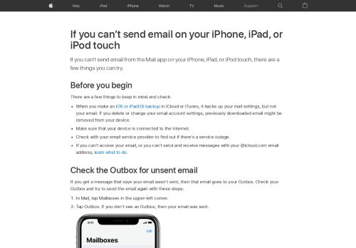 
                            11. If you can't send or receive emails on your iPhone, iPad, or iPod touch ...