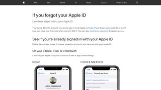 
                            9. If you forgot your Apple ID - Apple Support