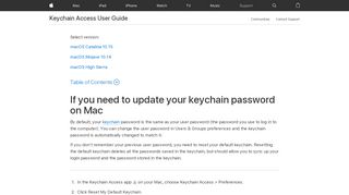 
                            12. If you need to update your keychain password on Mac - Apple Support