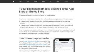 
                            13. If your payment method is declined in the App Store or iTunes Store ...