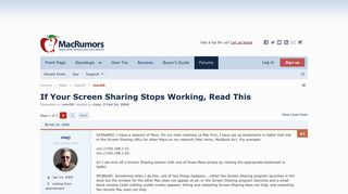 
                            11. If Your Screen Sharing Stops Working, Read This | MacRumors Forums