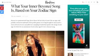 
                            8. If Your Zodiac Sign Were a Beyoncé Song - PureWow