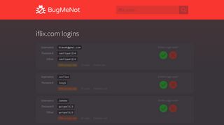 
                            7. iflix.com logins - BugMeNot