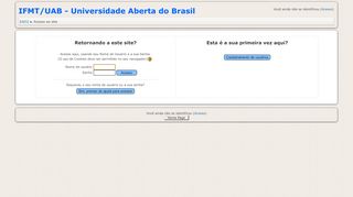 
                            4. IFMT/UAB - Universidade Aberta do Brasil: Acesso ao site