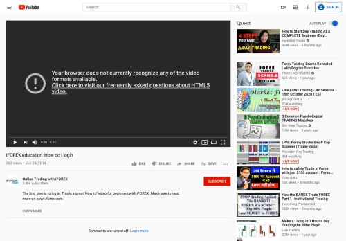 
                            6. iFOREX education: How do I login - YouTube