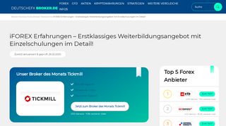 
                            10. iFOREX Erfahrungen – Profitieren vom Forex Brokertest Vergleich