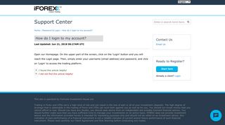 
                            6. iFOREX | How do I login to my account?