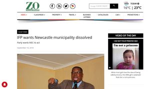 
                            8. IFP wants Newcastle municipality dissolved | Zululand Observer