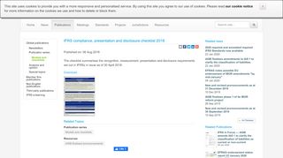 
                            12. IFRS compliance, presentation and disclosure checklist 2018 - IAS Plus
