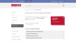 
                            4. IFRS Digitale Bibliothek - IDW