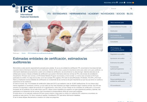 
                            13. IFS Database - IFS Entidades de certificación/Auditores