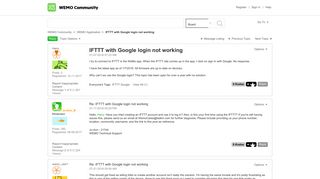 
                            3. IFTTT with Google login not working - WEMO Community