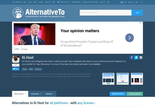 
                            10. IG Hoot Alternatives and Similar Apps and Websites - AlternativeTo.net