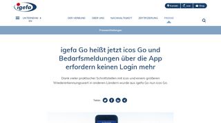 
                            9. igefa Go heißt jetzt icos Go und Bedarfsmeldungen über die App ...