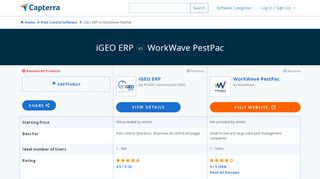 
                            11. iGEO ERP vs PestPac - 2019 Feature and Pricing Comparison