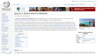 
                            8. Ignacio A. Santos School of Medicine - Wikipedia