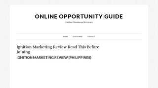 
                            7. Ignition Marketing Review Read This Before You Join