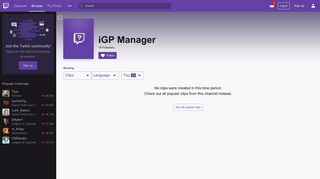 
                            10. iGP Manager - Twitch