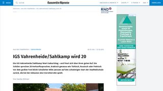 
                            11. IGS Vahrenheide/Sahlkamp wird 20 - HAZ