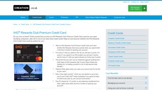 
                            8. IHG Rewards Club Premium Credit Card | Creation Finance