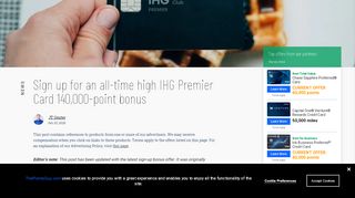 
                            12. IHG Rewards Premier Card Offering an 80,000-Point Bonus