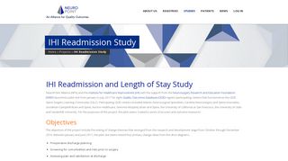 
                            11. IHI Readmission and Length of Stay Study - NeuroPoint Alliance