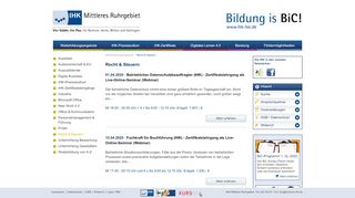 
                            4. IHK BiC: Recht & Steuern