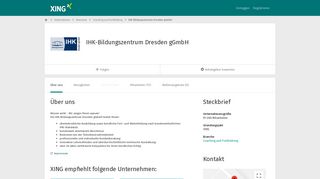 
                            7. IHK-Bildungszentrum Dresden gGmbH als Arbeitgeber | XING ...