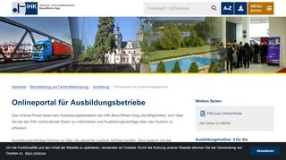 
                            1. IHK Bonn/Rhein-Sieg: Onlineportal für Ausbildungsbetriebe