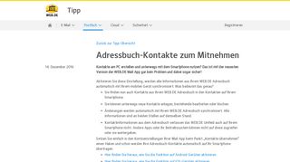 
                            3. Ihr Adressbuch in der Mail App | WEB.DE Tipp