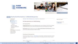 
                            2. Ihr Benutzerkonto: Bibliotheken / HIBS: HAW Hamburg