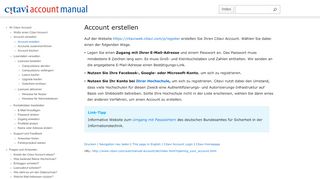 
                            6. Ihr Citavi Account > Account verwalten > Account erstellen