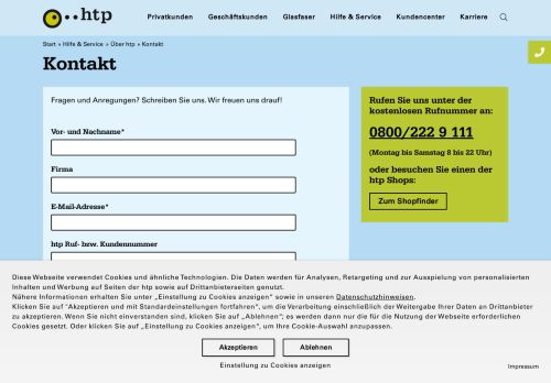 
                            10. Ihr Kontakt zu htp | htp.net