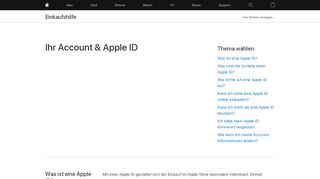 
                            3. Ihr Konto & Apple ID - Einkaufshilfe - Apple (CH)