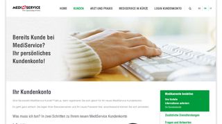 
                            2. Ihr Kundenkonto - MediService - Ihre Spezialapotheke