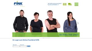 
                            4. Ihr Login zum Online-Frachtbrief OFB www.fink-logistik.de