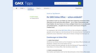 
                            3. Ihr Online Office im GMX Postfach | GMX Tipp